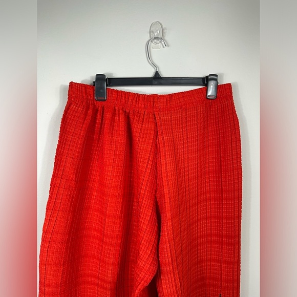 Midnight Velvet Strechy African Indian Print Pants Ladies Red-Orange Size L - Picture 7 of 11